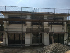 Hausfassade mit Gerüst